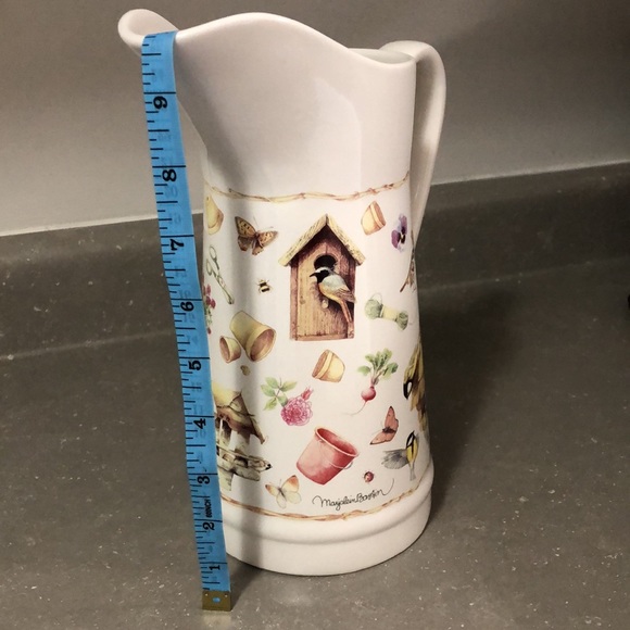 MARJOLEIN BASTIN NATURES SKETCHBOOK LARGE PITCHER 48 OZ, WITH WILDFLOWERS &BIRDS - Picture 8 of 8